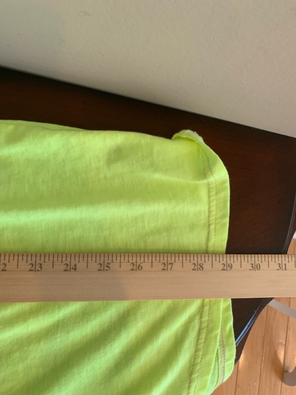 American Eagle Outfitters Neon Yellow Crewneck Tee with Navy Print - Unisex - Picture 7 of 7